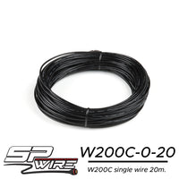 W200C22-0-20 #สายไฟทนความร้อนสูงสีดำ 0.5mm Spool 20m.