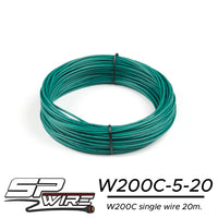 W200C20-5-20 #สายไฟทนความร้อนสูงสีเขียว 0.8mm Spool20m.