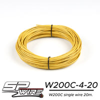 W200C22-4-20 #สายไฟทนความร้อนสูงสีเหลือง 0.5mm Spool 20m.