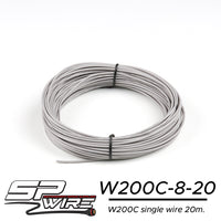 W200C20-8-20 #สายไฟทนความร้อนสูงสีเทา 0.8mm Spool20m.