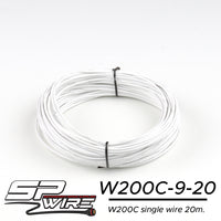 W200C20-9-20 #สายไฟทนความร้อนสูงสีขาว 0.8mm Spool20m.