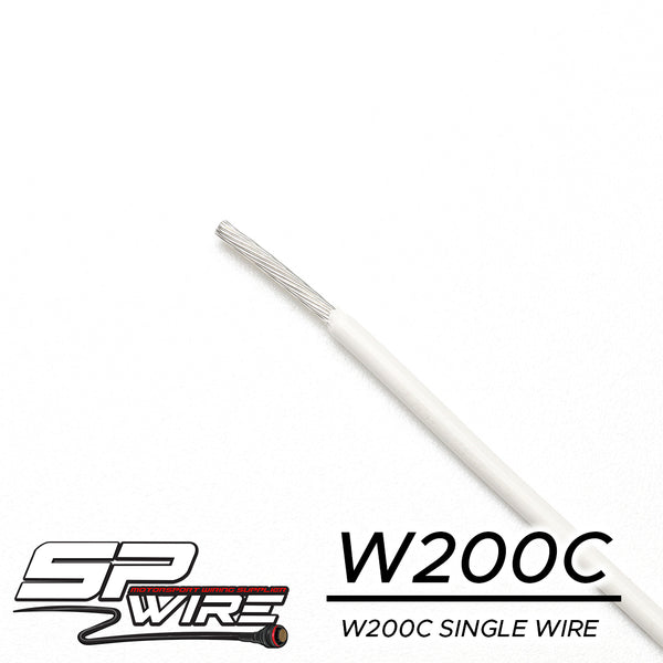 W200C18 #สายไฟทนความร้อนสูง 1.0mm สีขาว ราคาต่อเมตร