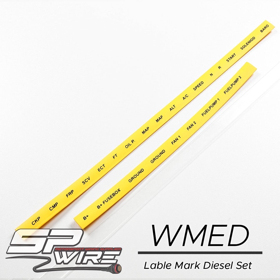 WMED #Lable mark Set Disel engine