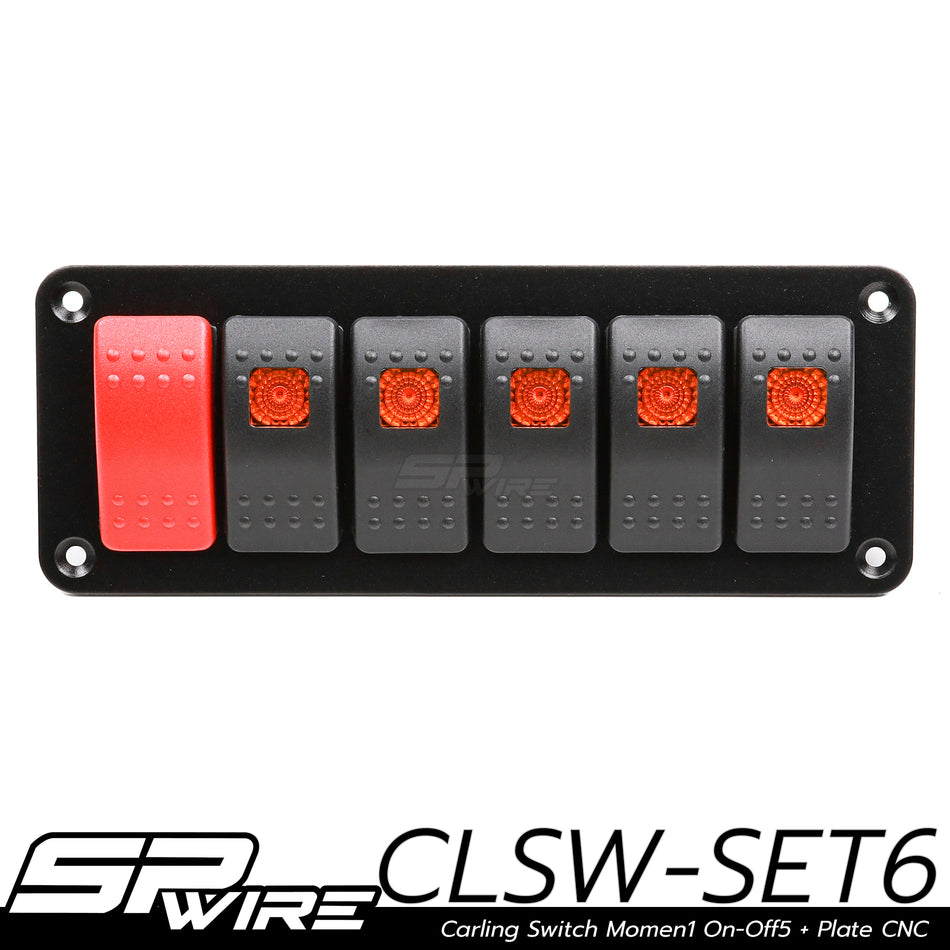 Clsw-set6 #Carling Switch Momen1 On-Off5 + Plate