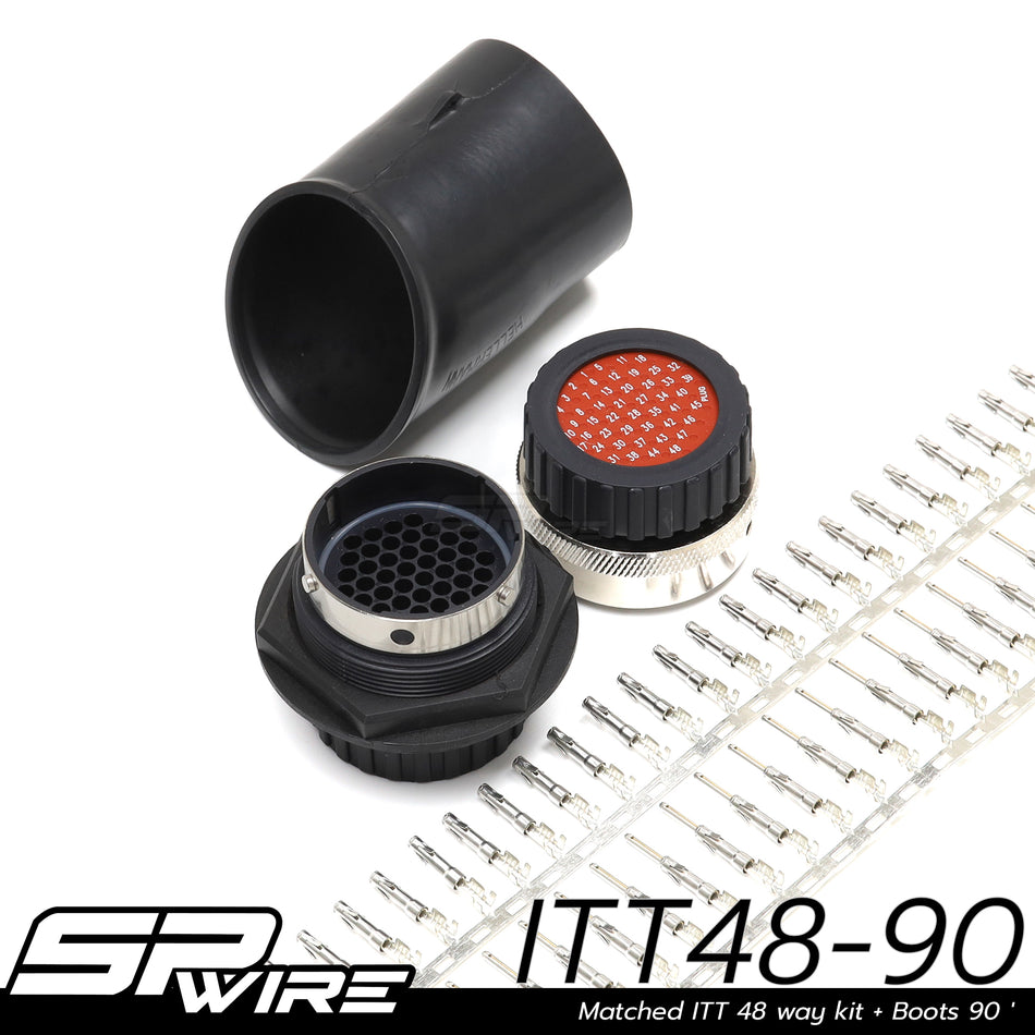 ITT48-90 #Matched ITT 48 way kit + Boots 90 ' (พร้อมบูทHELLERMANN งอ90 size 5)