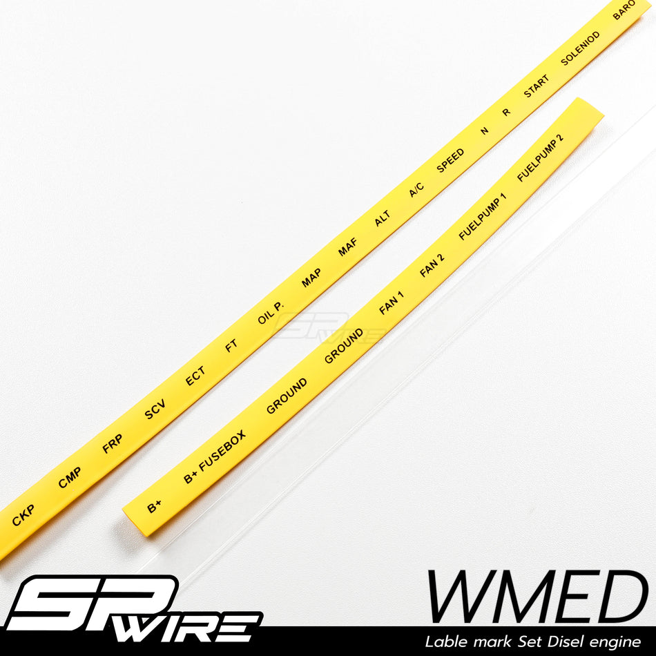 WMED #Lable mark Set Disel engine
